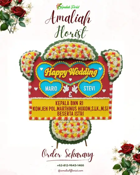 Papan Bunga Pernikahan Ruko Golden Boulevard BSD Tangerang Selatan
